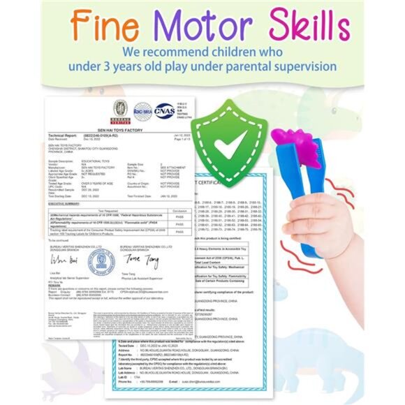 Yetonamr Counting Dinosaurs Montessori Toys for 3 4 5 Years Old Boys Girls, - Picture 5 of 7